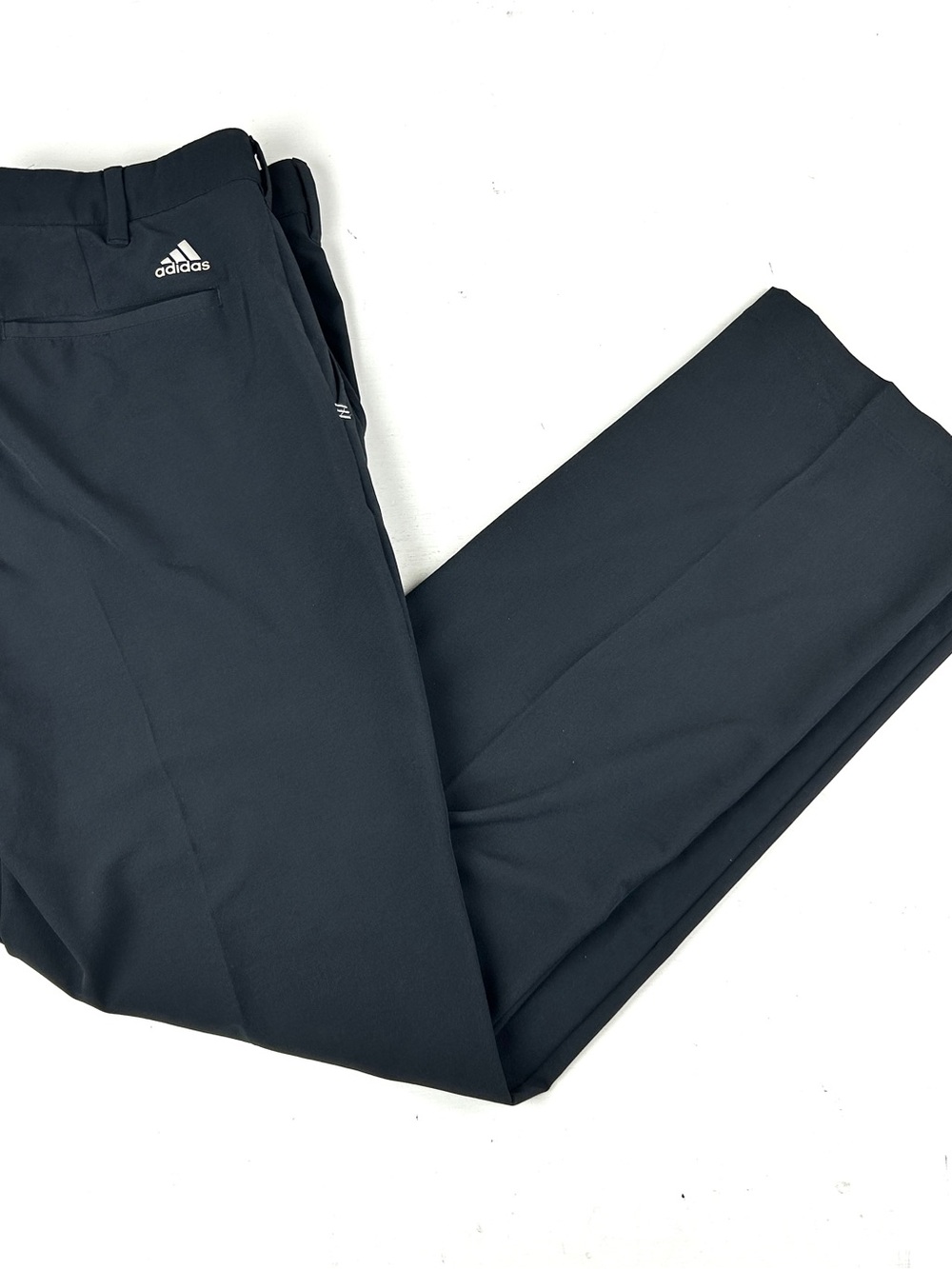 Adidas Climalite Mens Golf Pants Black 33x32 Flat Front Athletic Trousers
